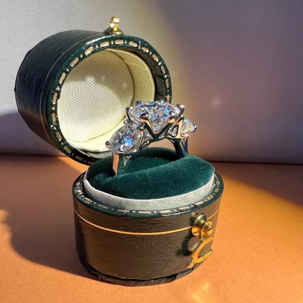 Certified 5ct. t.w. Diamond Three-stone Brilliant Cut Engagement Ring - Picture 7 of 16